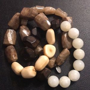 COOKIE LEE FAUX STONE 3 strand bracelet